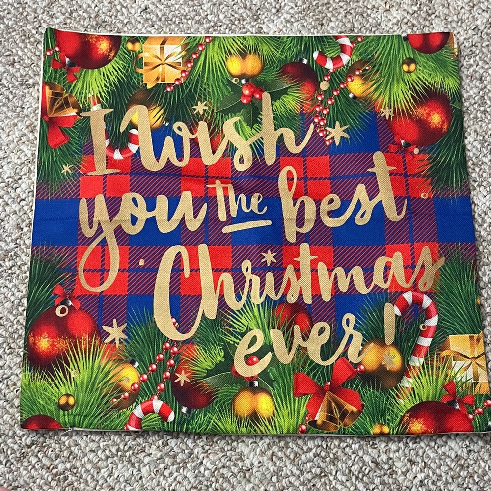 *Festive Christmas Pillow Cover